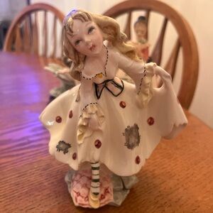 Vintage Italian Porcelain Girl Figurine – Hand Painted – Made in Italy
